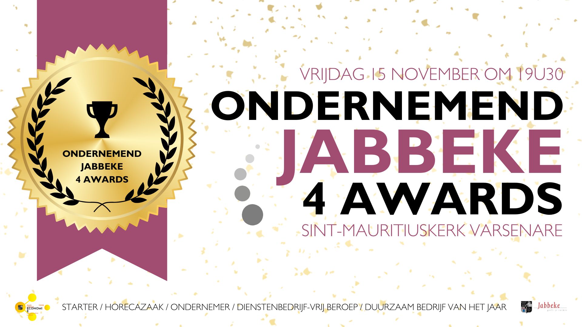 JABBEKE 4 AWARDS UITGEREIKT IN VIJF CATEGORIEËN